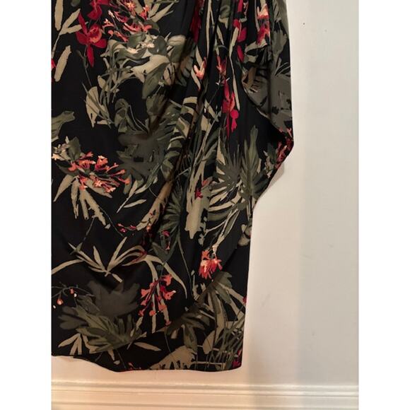 Coldwater Creek Wrap Maxi Skirt Small Floral Print 100% Silk Tropical Cruise - Picture 8 of 8